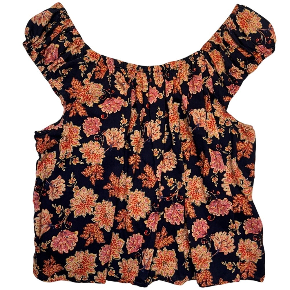 Old Navy Floral Tie Back Off-the-Shoulder Summer Top Size 4X‎